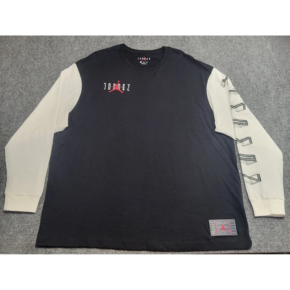 Nike Jordan Legacy AJ11 Long-Sleeve Black & White T-Shirt (CU1072-010) Size XXL